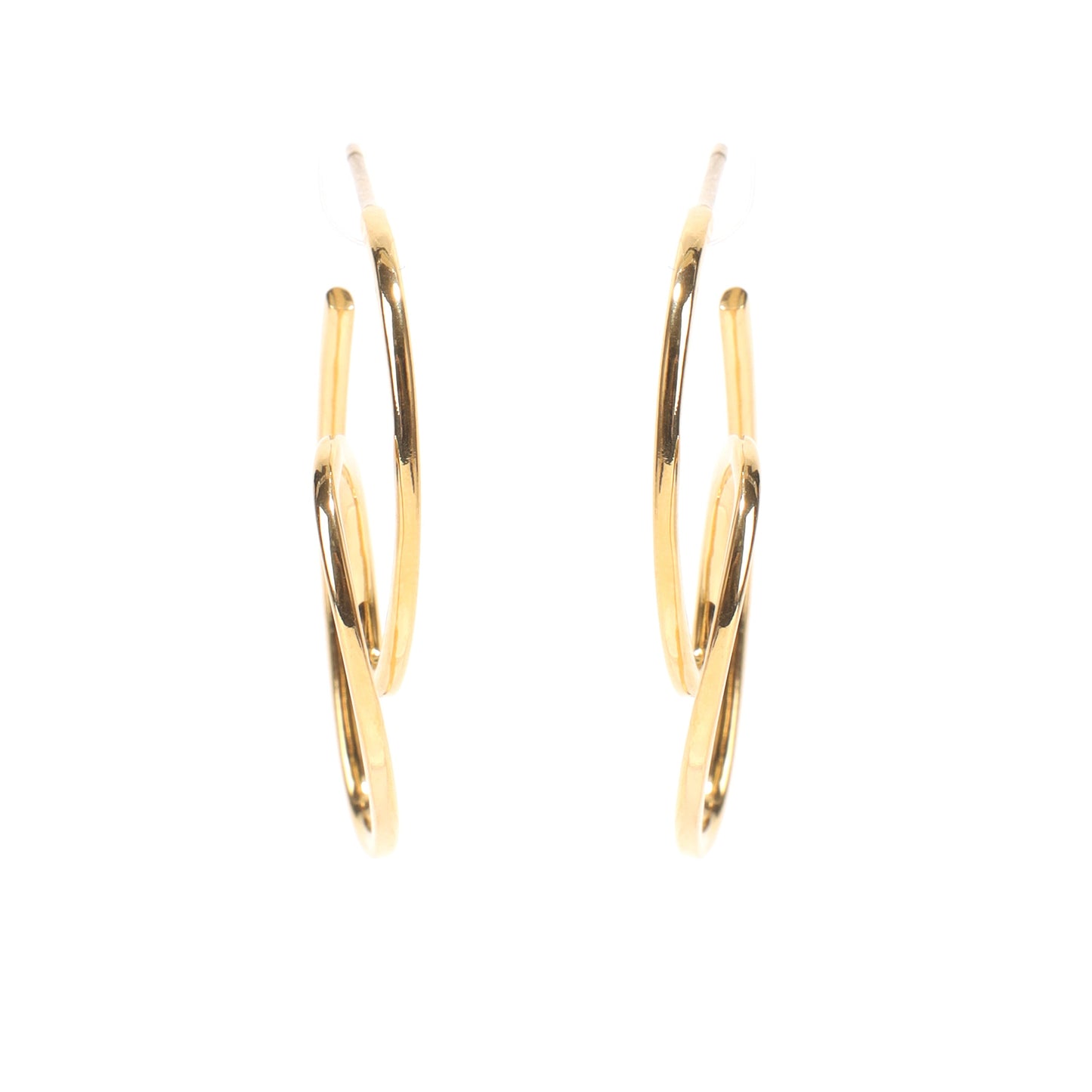 Heart-Shaped Loop Earrings