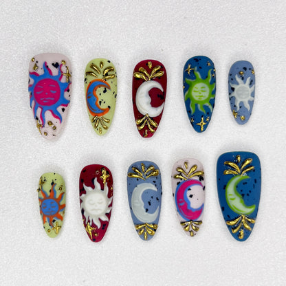 Celestial Doodle  Nails