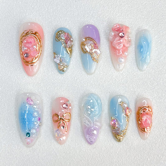 Pastel Opal Nails