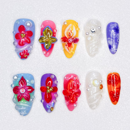 Vivid Bloom Nails