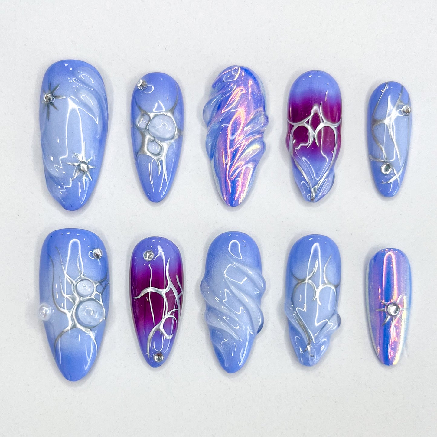 Lavender Prism Nails