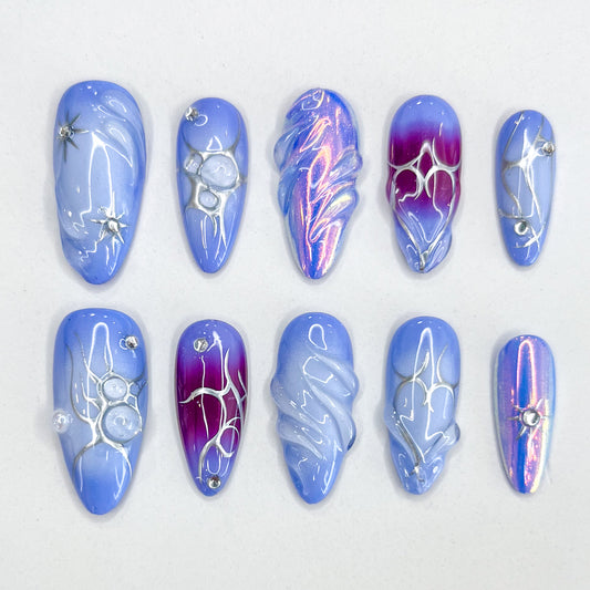 Lavender Prism Nails