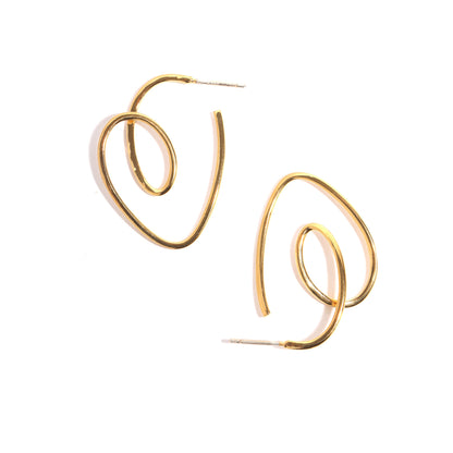 Heart-Shaped Loop Earrings