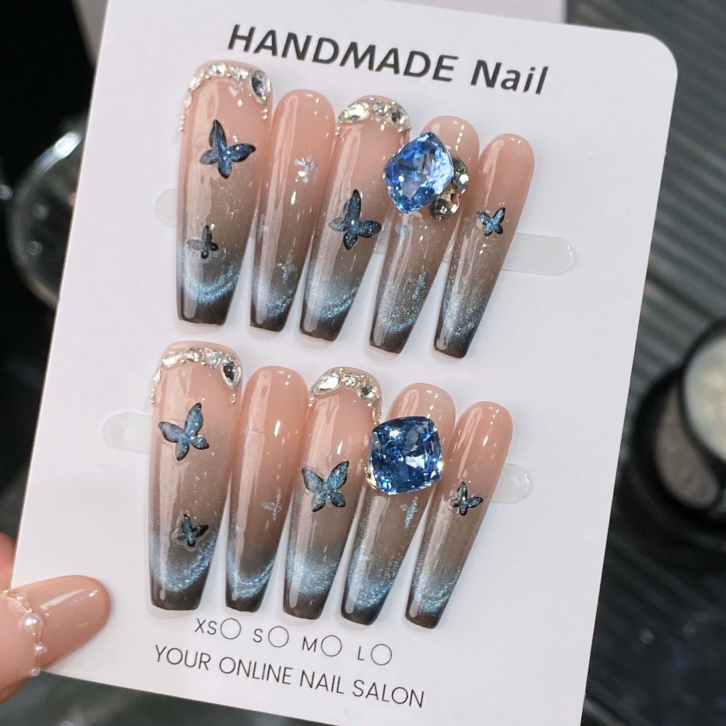 Starlight Blue Nails