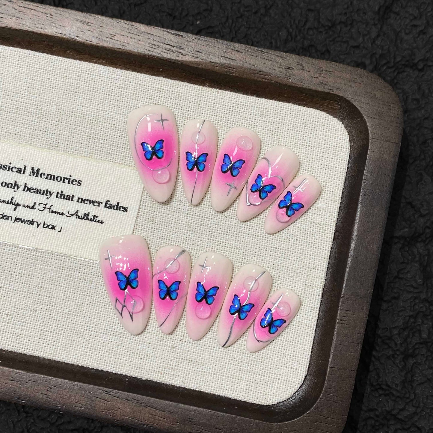 Butterfly Blush Nails