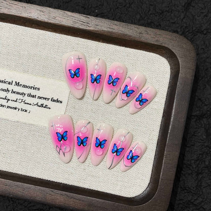 Butterfly Blush Nails