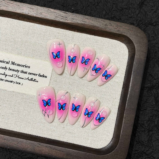 Butterfly Blush Nails