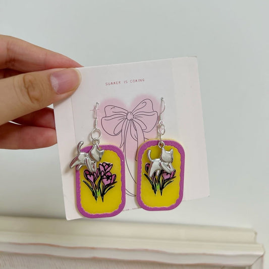 Kitty & Blooms Earrings