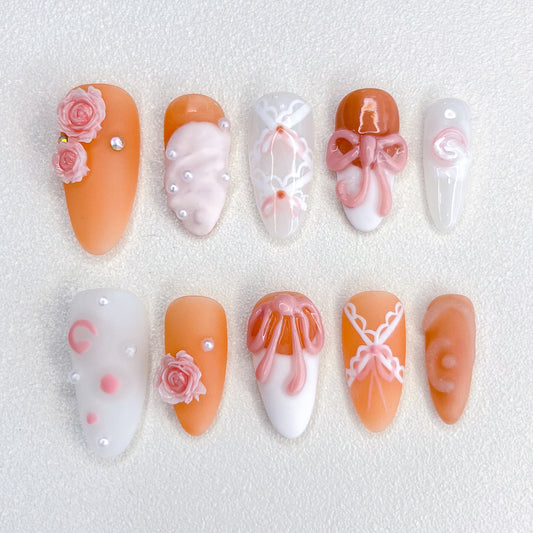 Peach Blush Nails